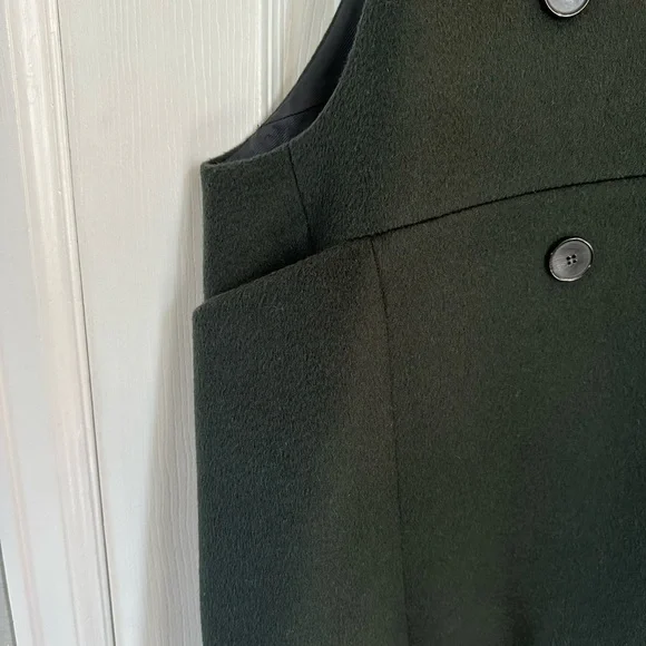 Sonia Rykiel Sleeveless Camel Hair Lined Sleeveless Coat/Vest Hunter Green Sz 6